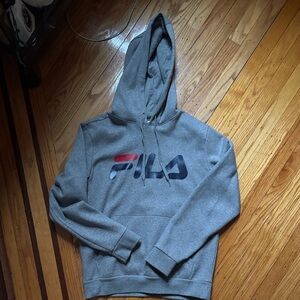 Fila Men's Gray Hoodie with Logo